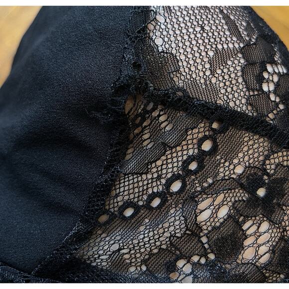 John Zack Tall Black Lace Dress With Split Sleeves US 8 UK 12 Witchy Whimsigoth - Picture 12 of 13